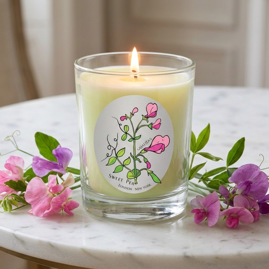 Sweet Pea - Beeswax Candle