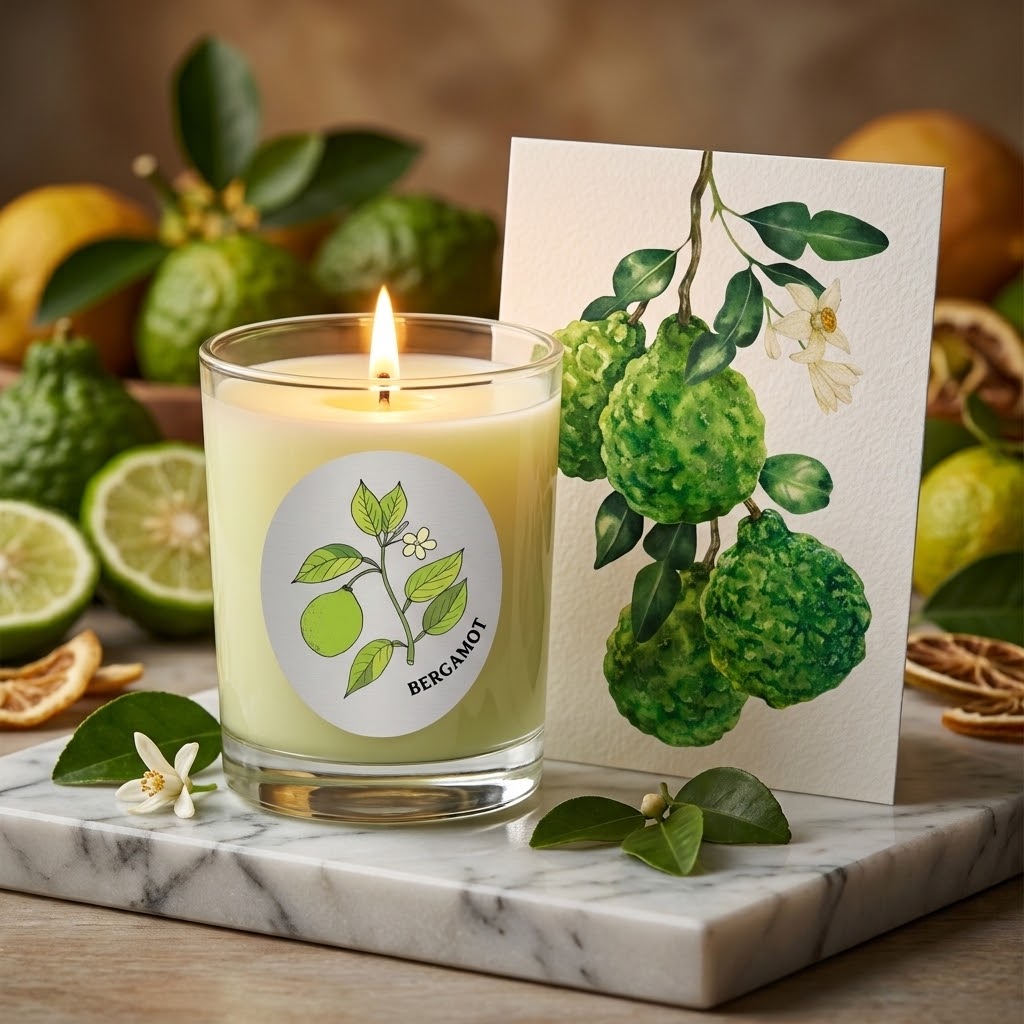 Bergamot - Insect Repellent Beeswax Candle