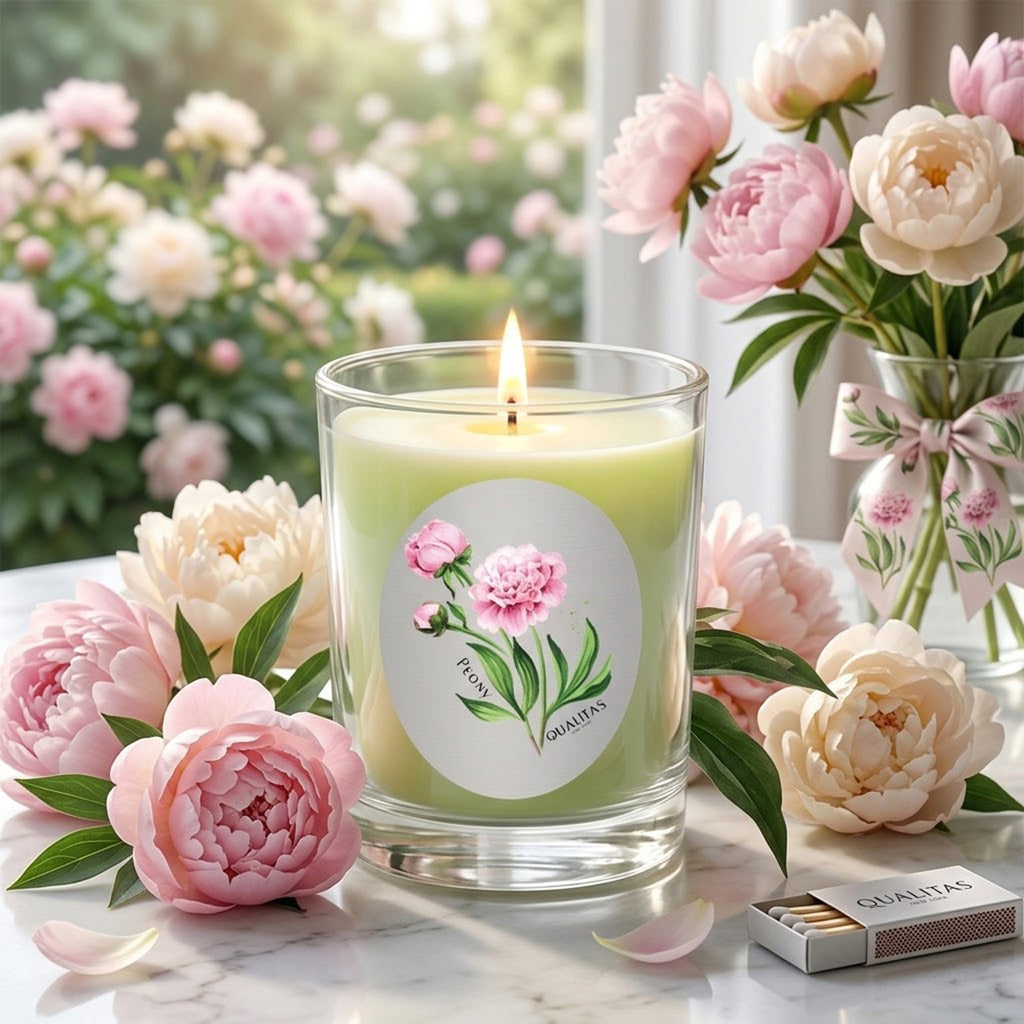 Peony - Beeswax Candle