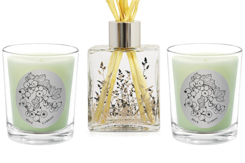 Candle & Diffuser Set - Black Currant. - 100% Pure Beeswax Candles Made in USA | Qualitas Candles 