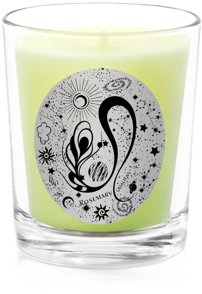 LEO: JULY 23 - AUGUST 22  - ROSEMARY - 100% Pure Beeswax Candles Made in USA | Qualitas Candles 